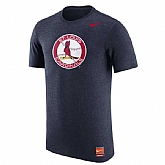 St. Louis Cardinals Nike Cooperstown Retro Logo Tri-Blend WEM T-Shirt - Navy Blue,baseball caps,new era cap wholesale,wholesale hats